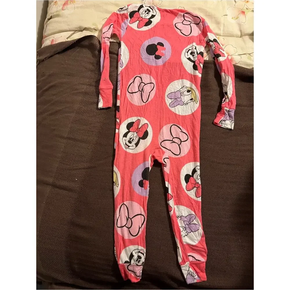 Minnie & Daisy Two-Way Zip Footie Pink Minnie Sleeper